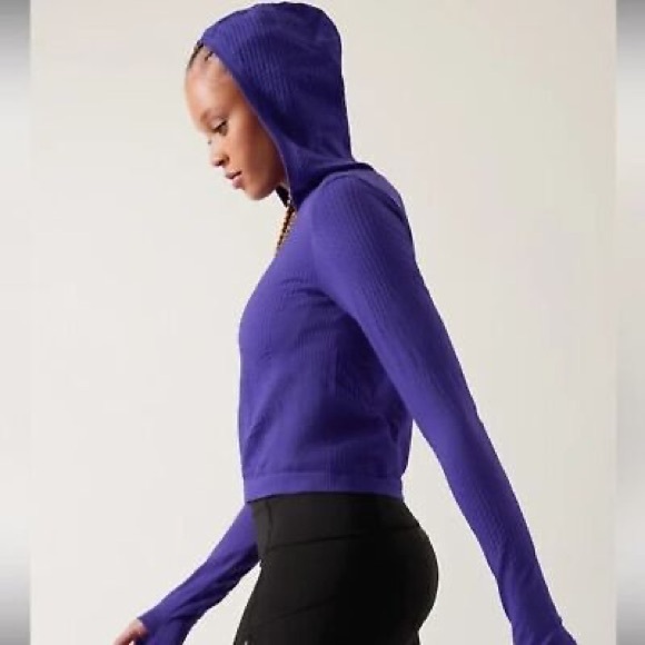 Athleta Flurry Seamless Cropped Hoodie - Picture 2 of 11